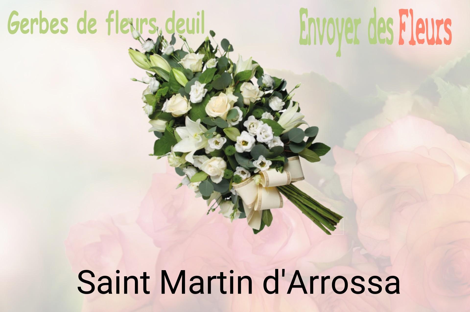 Gerbe de fleurs de deuil livrée à Saint-Martin-d'Arrossa